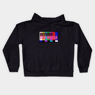 Defund the media Kids Hoodie